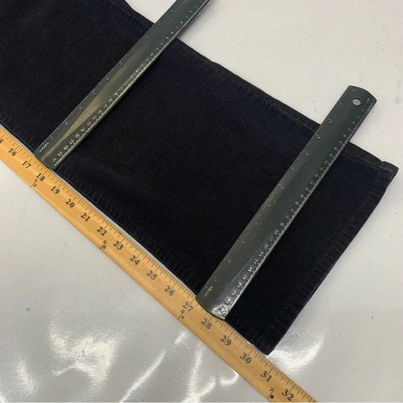 Talbots Corduroy Pants Woman Size 18‎  Curvy Black Straight Leg Pockets Stretch - Picture 11 of 12